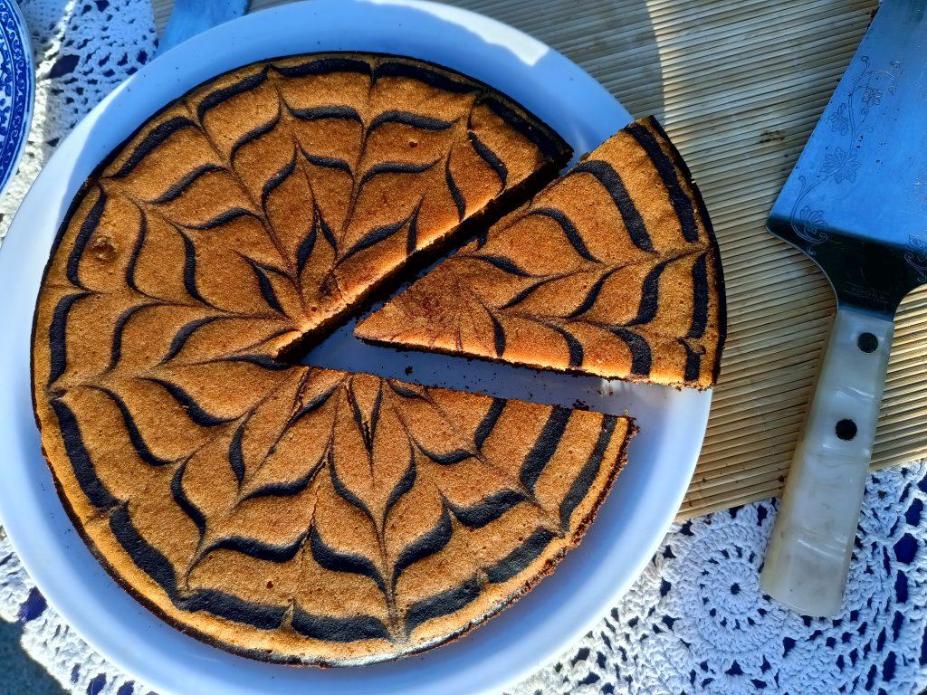 Torta matera de vainilla marmolada